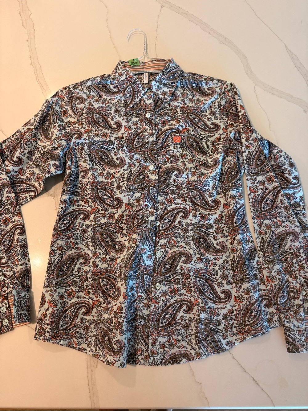 Cinch Women's Paisley Button-Down Shirt - Brown, White, Black